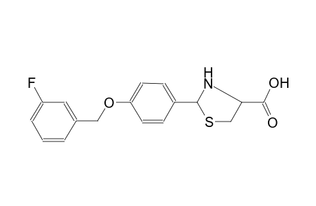 4-thiazolidinecarboxylic acid, 2-[4-[(3-fluorophenyl)methoxy]phenyl]-