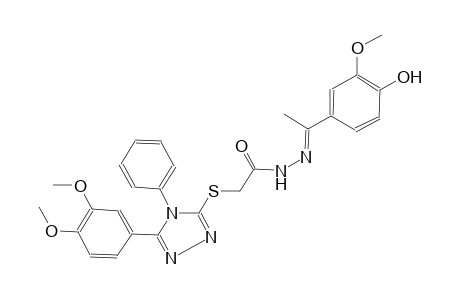 acetic acid, [[5-(3,4-dimethoxyphenyl)-4-phenyl-4H-1,2,4-triazol-3-yl]thio]-, 2-[(E)-1-(4-hydroxy-3-methoxyphenyl)ethylidene]hydrazide
