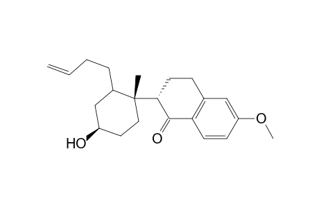 1(2H)-Naphthalenone, 2-[2-(3-butenyl)-4-hydroxy-1-methylcyclohexyl]-3,4-dihydro-6-methoxy- , [1.alpha.(R*),2.beta.,4.beta.]-(.+-.)-