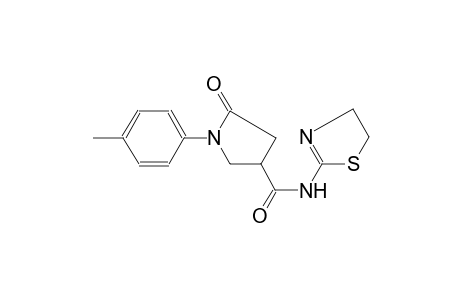 N-(4,5-dihydro-1,3-thiazol-2-yl)-1-(4-methylphenyl)-5-oxo-3-pyrrolidinecarboxamide