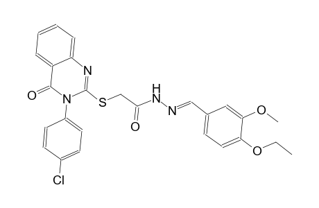 2-{[3-(4-chlorophenyl)-4-oxo-3,4-dihydro-2-quinazolinyl]sulfanyl}-N'-[(E)-(4-ethoxy-3-methoxyphenyl)methylidene]acetohydrazide