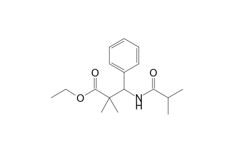 Ethyl 3-(isobutyrylamino)-2,2-dimethyl-3-phenylpropanoate