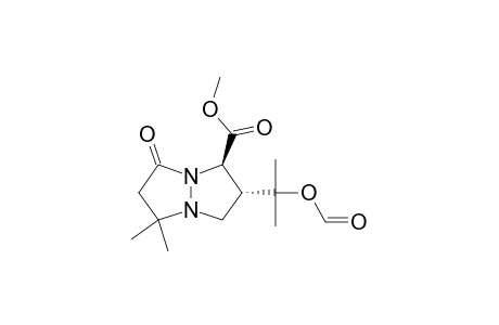 TRANS-2-[1-(FORMYLOXY)-1-METHYLETHYL]-TETRAHYDRO-5,5-DIMETHYL-7-OXO-1H,5H-PYRAZOLO-[1,2-A]-PYRAZOLE-1-CARBOXYLIC-ACID-METHYLESTER
