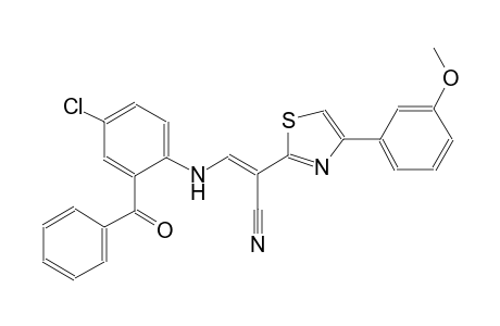 (2E)-3-(2-benzoyl-4-chloroanilino)-2-[4-(3-methoxyphenyl)-1,3-thiazol-2-yl]-2-propenenitrile