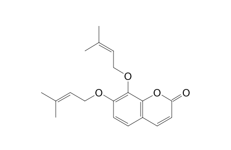 7,8-bis(3-methylbut-2-enoxy)-1-benzopyran-2-one
