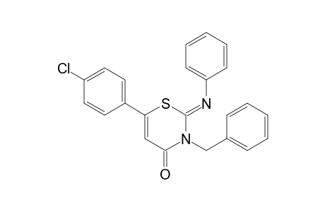 3-Benzyl-2-phenylimino-2,3-dihydro-4-oxo-6-(4'-chlorophenyl)-4H-1,3-thiazine