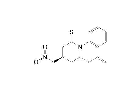 trans-6-Allyl-1-phenyl-4-nitromethylpiperidine-2-thione