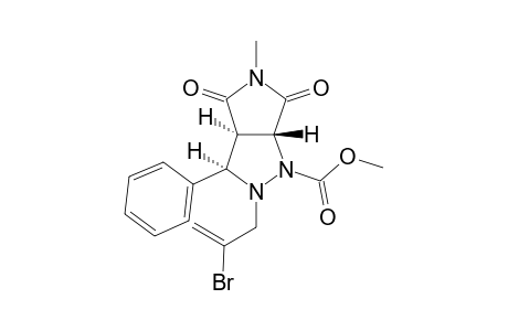 (3aR,6aR)-2-(2-Bromo-allyl)-5-methyl-4,6-dioxo-3-(R)-phenyl-hexahydro-pyrrolo[3,4-c]pyrazole-1-carboxylic acid methyl ester