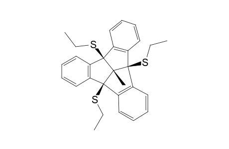 12d..beta.-Methyl-4b.beta,8b.beta,12b..beta.-tris(ethylsulfanyl)-4b,8b,12b,12d-tetrahydrodibenzo[2,3:4,5]pentaleno[1,6-ab]indene