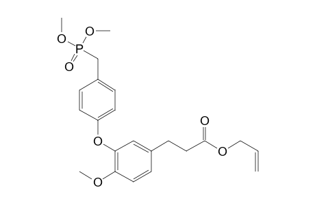 Allyl 3-[3'-(p-(dimethoxyphosphorylmethyl)phenoxy)-4'-methoxyphenyl]-propanoate