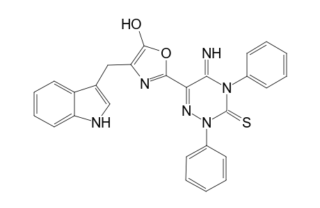 6-[4-(1H-Indol-3-yl)methyl-5-hydroxyoxazol-2-yl]-5-imino-2,4-diphenyl-1,2,4-triazine-3-thione