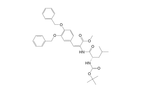 Methyl 2-[(S)-2-tert-butoxycarbonylamino-4-methylpentanoylamino]-3-(3,4-dibenzyloxyphenyl)propenoate