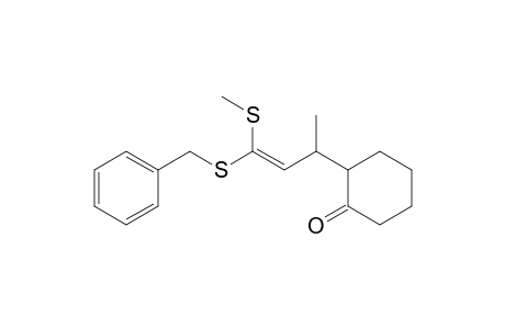 2-(1-benzylthio-1-methylthio-1-buten-3-yl)cyclohexanone