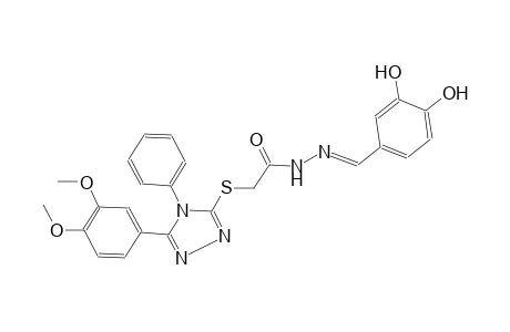 acetic acid, [[5-(3,4-dimethoxyphenyl)-4-phenyl-4H-1,2,4-triazol-3-yl]thio]-, 2-[(E)-(3,4-dihydroxyphenyl)methylidene]hydrazide