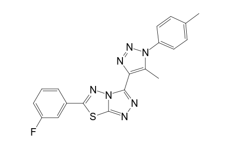 6-(3-fluorophenyl)-3-[5-methyl-1-(4-methylphenyl)triazol-4-yl]-[1,2,4]triazolo[3,4-b][1,3,4]thiadiazole