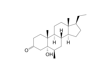 5.alpha.-Hydroxy-6.beta.-methylpregnan-3-one