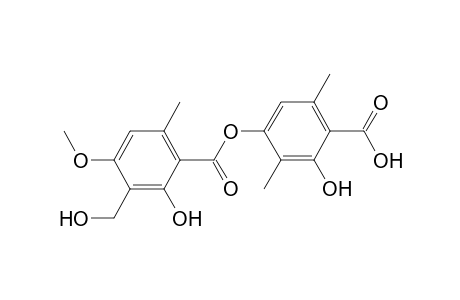 2-Hydroxy-4-(2'-hydroxy-3'-hydroxymethyl-4'-methoxy-6'-methylbenzoyloxy)-3,6-dimethylbenzoic acid