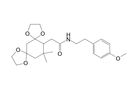 N-[2-(4-Methoxyphenyl)ethyl]-13,13-dimethyl-1,4,8,11-tetraoxadispiro[4.1.4.3]-tetradecane-12-acetamide
