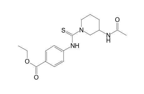 Benzoic acid, 4-[[[3-(acetylamino)-1-piperidinyl]carbonothioyl]amino]-, ethyl ester