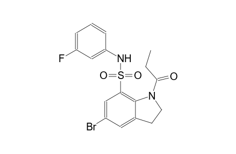 1H-indole-7-sulfonamide, 5-bromo-N-(3-fluorophenyl)-2,3-dihydro-1-(1-oxopropyl)-