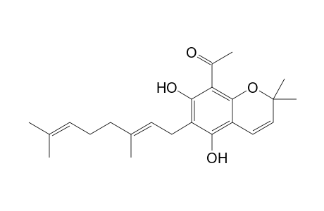 8-Acetyl-2,2-dimethyl-5,7-dihydroxy-6-geranylbenzopyran