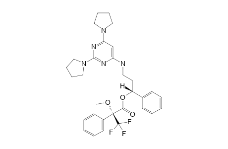 (S)-6-(3'-HYDROXY-3'-PHENYLPROPYLAMINO)-2,4-DI-(PYRROLIDIN-1-YL)-PYRIMIDINE-(S);MOSHER'S-ESTER;DIASTEREOISOMER-A