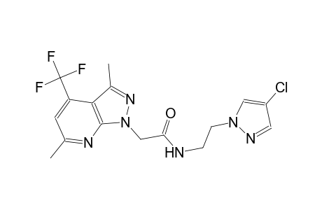 1H-pyrazolo[3,4-b]pyridine-1-acetamide, N-[2-(4-chloro-1H-pyrazol-1-yl)ethyl]-3,6-dimethyl-4-(trifluoromethyl)-