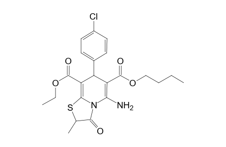 5-Amino-7-(4-chlorophenyl)-2-methyl-3-oxo-7H-thiazolo[3,2-a]pyridine-6,8-dicarboxylic acid O6-butyl ester O8-ethyl ester