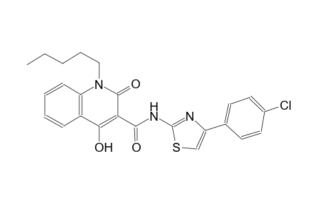 N-[4-(4-chlorophenyl)-1,3-thiazol-2-yl]-4-hydroxy-2-oxo-1-pentyl-1,2-dihydro-3-quinolinecarboxamide
