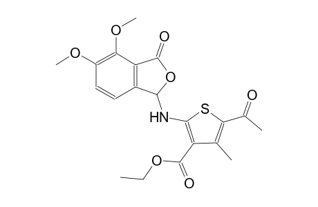 ethyl 5-acetyl-2-[(4,5-dimethoxy-3-oxo-1,3-dihydro-2-benzofuran-1-yl)amino]-4-methyl-3-thiophenecarboxylate