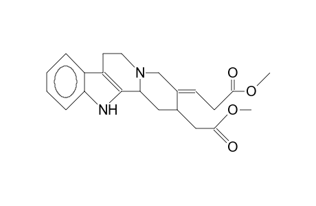 7-Carbomethoxymethyl-8-trans-carbomethoxyethylenylidenyl-1,2,6,7,8-hexahydro-indolo(2,3A)quinolizine
