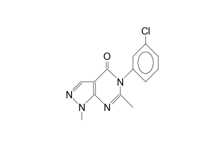 1,6-Dimethyl-5-(3-chloro-phenyl)-pyrazolo(3,4-D)pyrimidin-4(5H)-one