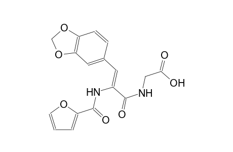 {[(2Z)-3-(1,3-benzodioxol-5-yl)-2-(2-furoylamino)-2-propenoyl]amino}acetic acid