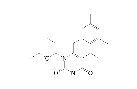 6-(3,5-DIMETHYLBENZYL)-1-(1-ETHOXYPROPYL)-5-ETHYL-URACIL