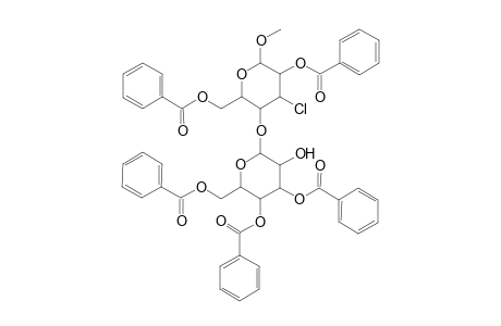 .beta.-D-Allopyranoside, methyl 3-chloro-3-deoxy-4-O-(3,4,6-tri-O-benzoyl-.beta.-D-galactopyranosyl)- , 2,6-dibenzoate