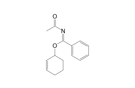 Benzenecarboximidic acid, N-acetyl-, 2-cyclohexen-1-yl ester, (.+-.)-