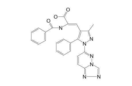 (Z)-2-(benzoylamino)-3-[3-methyl-5-phenyl-1-([1,2,4]triazolo[3,4-f]pyridazin-6-yl)pyrazol-4-yl]acrylic acid