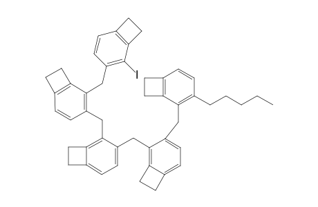 2-[[2-[(2-Iodobicyclo[4.2.0]octa-1,3,5-trien-2-yl)methyl]bicyclo[4.2.0]octa-1,3,5-trien-2-yl]methyl]-3-[[3-(3-pentylbicyclo[4.2.0]octa-1,3,5-trien-3-yl)methyl] bicyclo[4.2.0]octa-1,3,5-trien-3-yl]methyl]bicyclo[4.2.0]octa-1,3,5-triene