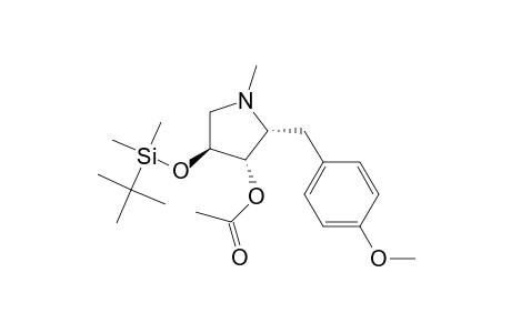 (2R,3S,4S)-3-Acetoxy-2-(4-methoxybenzyl)-1-methyl-4-[(tert-bytyldimethylsilyl)oxy]pyrrolidine
