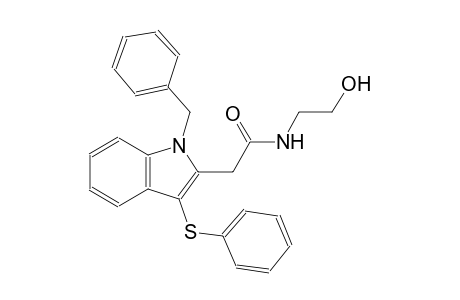 2-(1-Benzyl-3-phenylsulfanyl-1H-indol-2-yl)-N-(2-hydroxy-ethyl)-acetamide