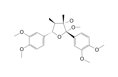 HENRICINE-A;7S-(3,4-DIMETHOXYPHENYL)-8R,8'R-DIMETHYL-8'R-HYDROXYL-7'R-METHOXY-7'R-(3',4'-DIMETHOXYPHENYL)-TETRAHYDROFURAN