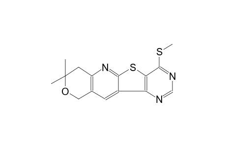 8H-pyrano[3'',4'':5',6']pyrido[3',2':4,5]thieno[3,2-d]pyrimidine, 7,10-dihydro-8,8-dimethyl-4-(methylthio)-