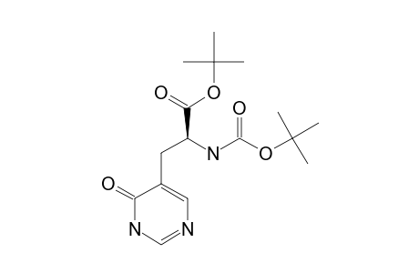TERT.-BUTYL-(2S)-2-TERT.-BUTOXYCARBONYLAMINO-3-(4-OXOPYRIMIDIN-5-YL)-PROPIONATE