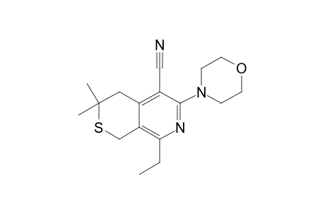 8-Ethyl-3,3-dimethyl-6-(4-morpholinyl)-1,4-dihydrothiopyrano[3,4-c]pyridine-5-carbonitrile