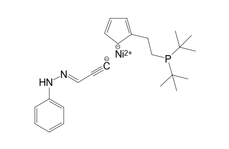 {[2-(Di-tert-butylphosphanyl)ethyl]cyclopentadienyl}[(E)-3-phenylhydrazono-1-propyn-1-yl]nickel(II)