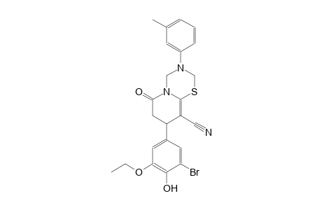 2H,6H-pyrido[2,1-b][1,3,5]thiadiazine-9-carbonitrile, 8-(3-bromo-5-ethoxy-4-hydroxyphenyl)-3,4,7,8-tetrahydro-3-(3-methylphenyl)-6-oxo-