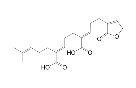 (2E,6E)-2-(4'-Methylpent-3'-enyl)-6-[3"-(2"'-oxo-2"',5"'-dihydrofuran-3"'-yl)propylidene]hept-2-enedioic Acid