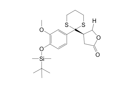 (3R)-3-[(Propane-1',3'-diyl)dithio-(4'-(t-butyldimethylsilyloxy)-3'-methoxyphenyl)methyl]-butano-4-lactone