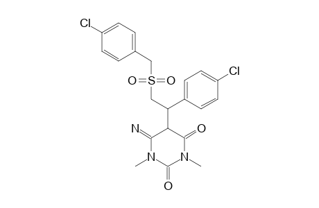 6-IMINO-5-[2'-(4-CHLOROPHENYLMETHYLSULFONYL)-1'-(4-CHLOROPHENYL)-ETHYL]-1,3-DIMETHYLPYRIMIDINE-2,4-DIONE