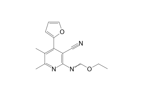 2-(ethoxymethyleneamino)-4-(furan-2-yl)-5,6-dimethylpyridine-2-yl)-3-carbonitrile